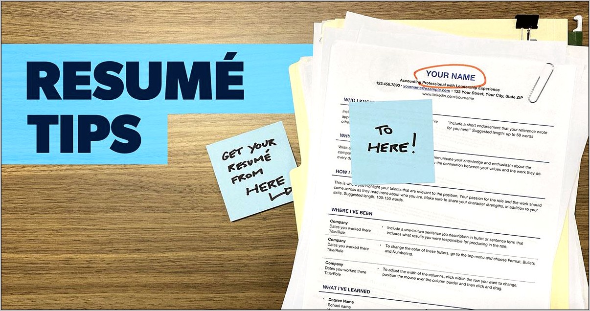 Improving Your Resume Tips For Free