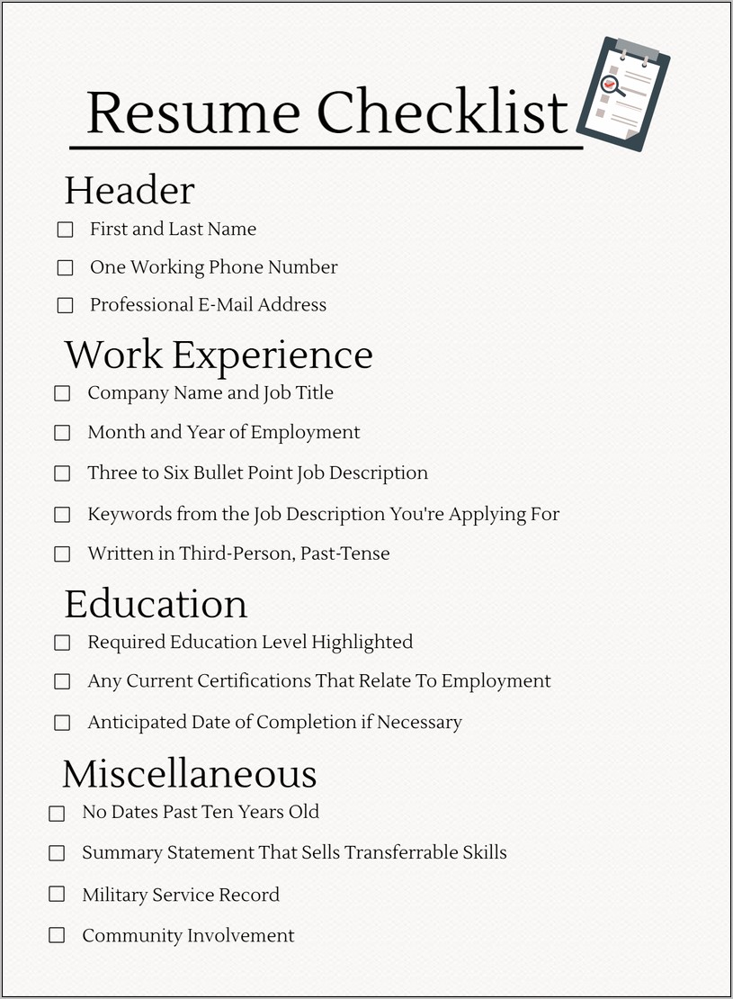 In A Resume Is Job Date Format