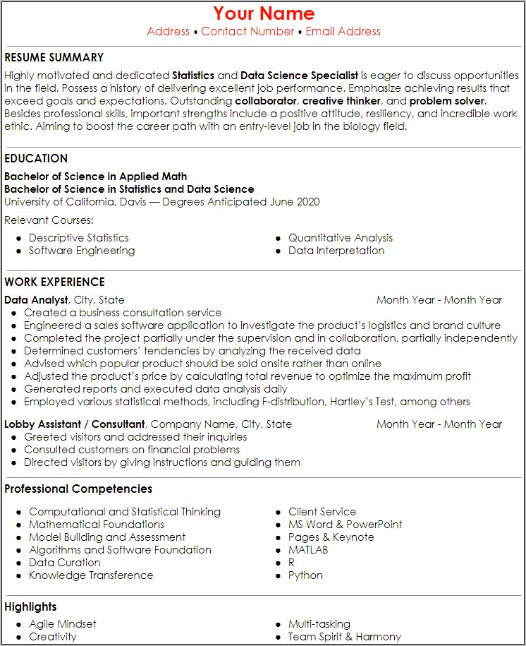 Independent Information Technology Contractor Job Description For Resume