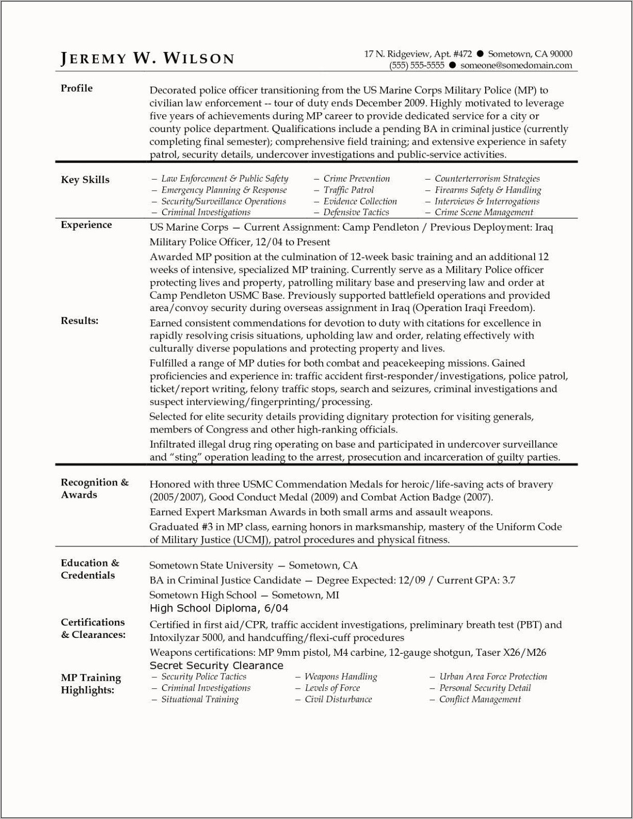 Industrial Safety Officer Resume Objective