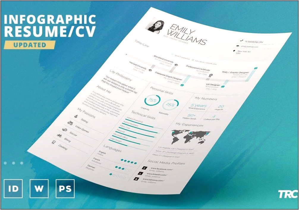 Infographic Resume Template Microsoft Word Free
