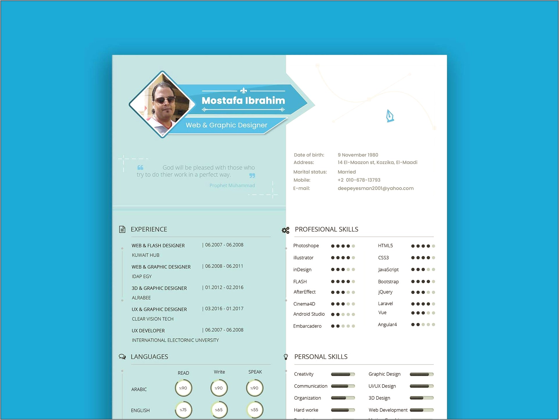 Infographic Resume Template Visio Free Download