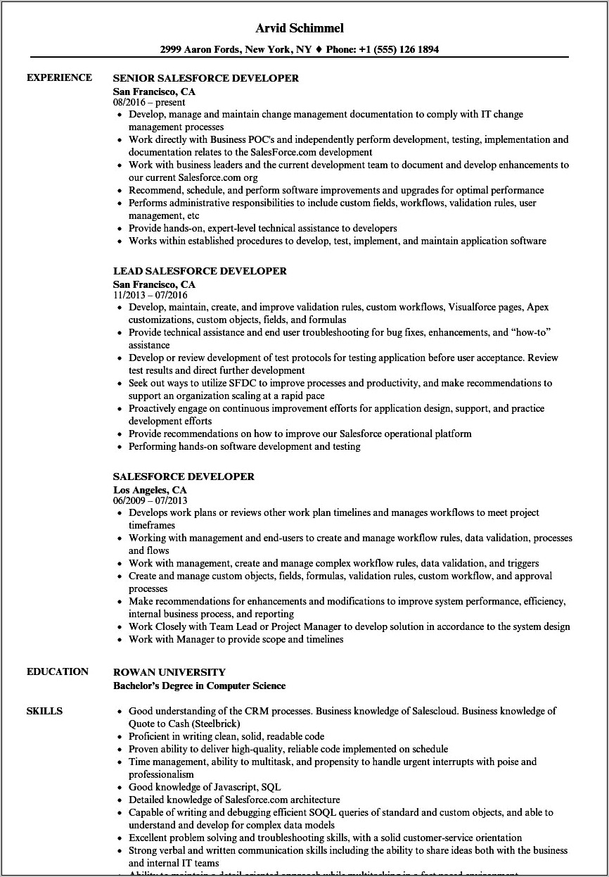 Informatica Resume For 6 Years Experience Dice Hireit