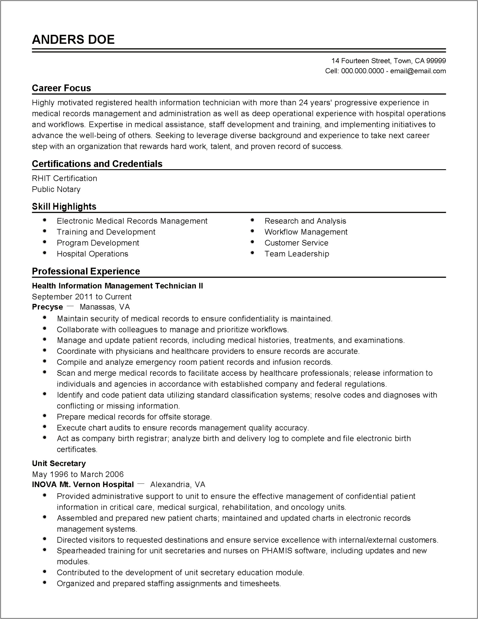 Information Technology Technician Resume Objective Examples