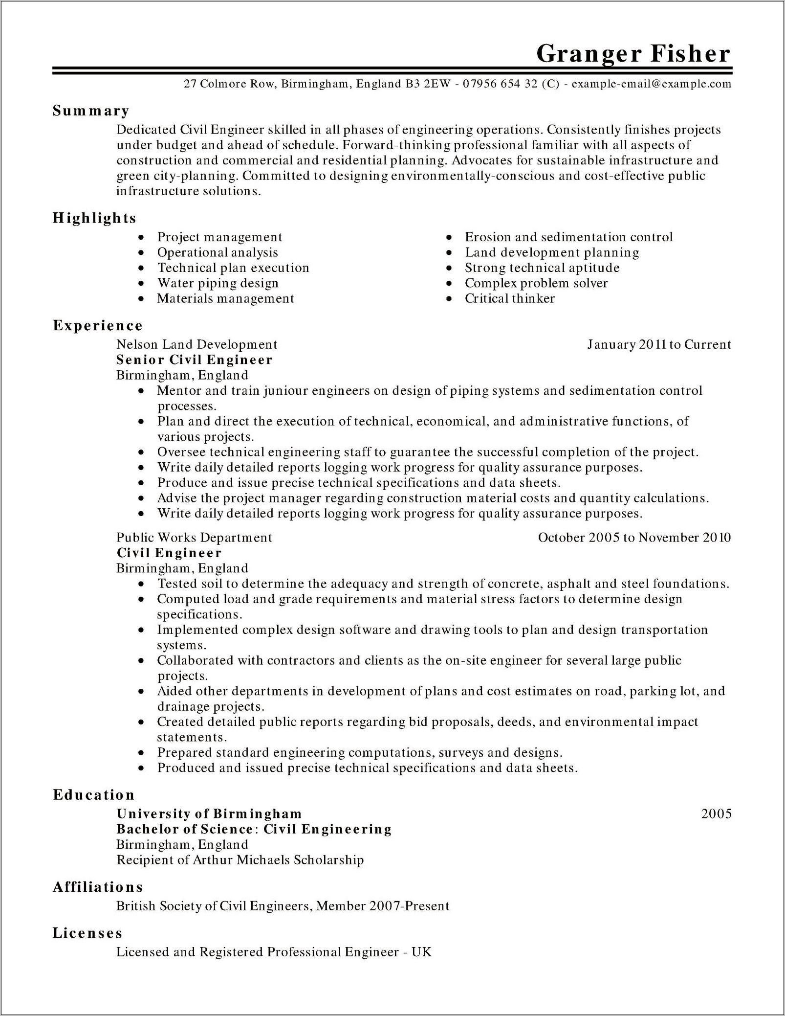 Infrastructure Project Manager Resume India