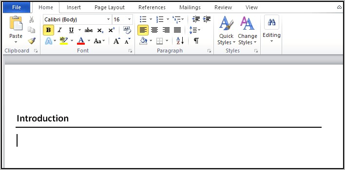 Insert Lines For Resume In Word