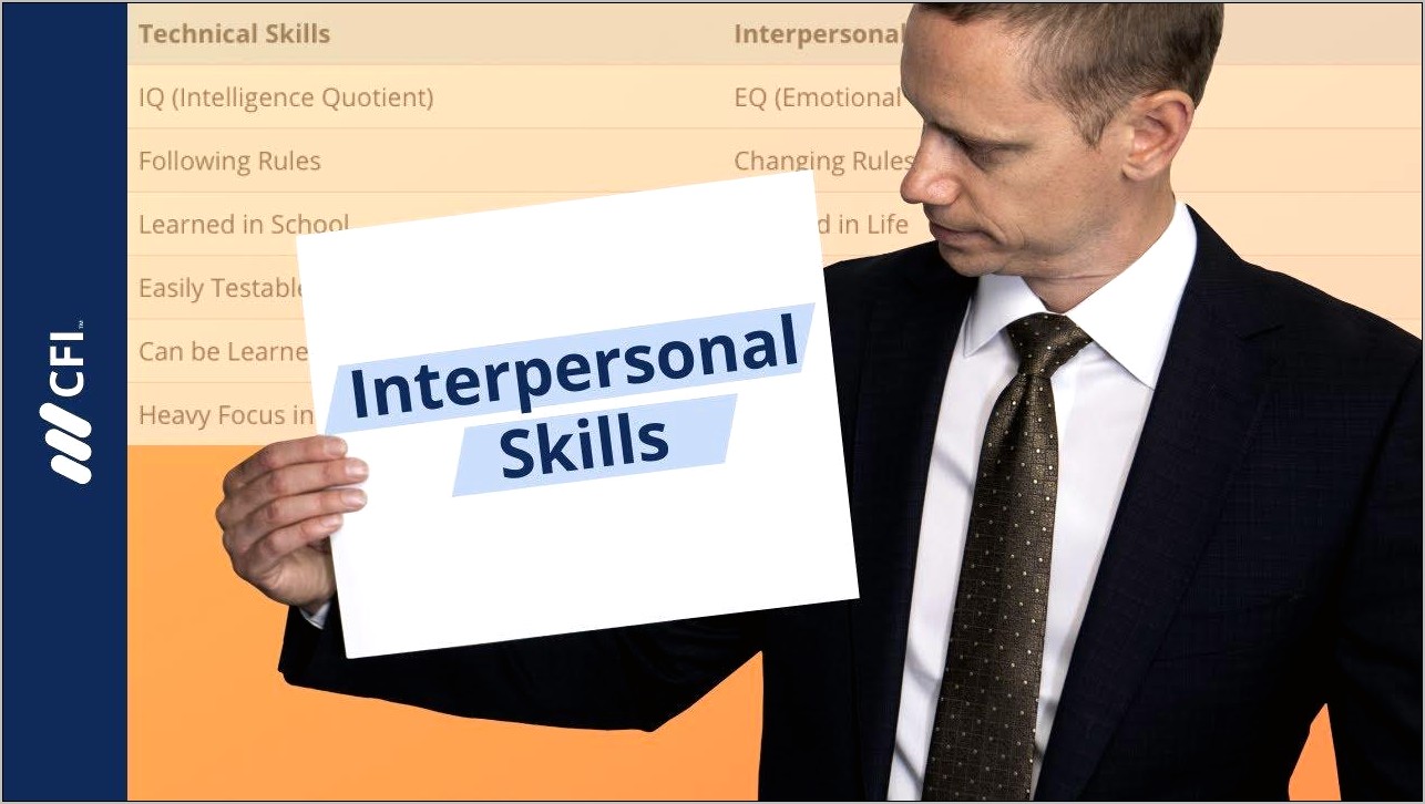 Interpersonal Skills To Put In Resume