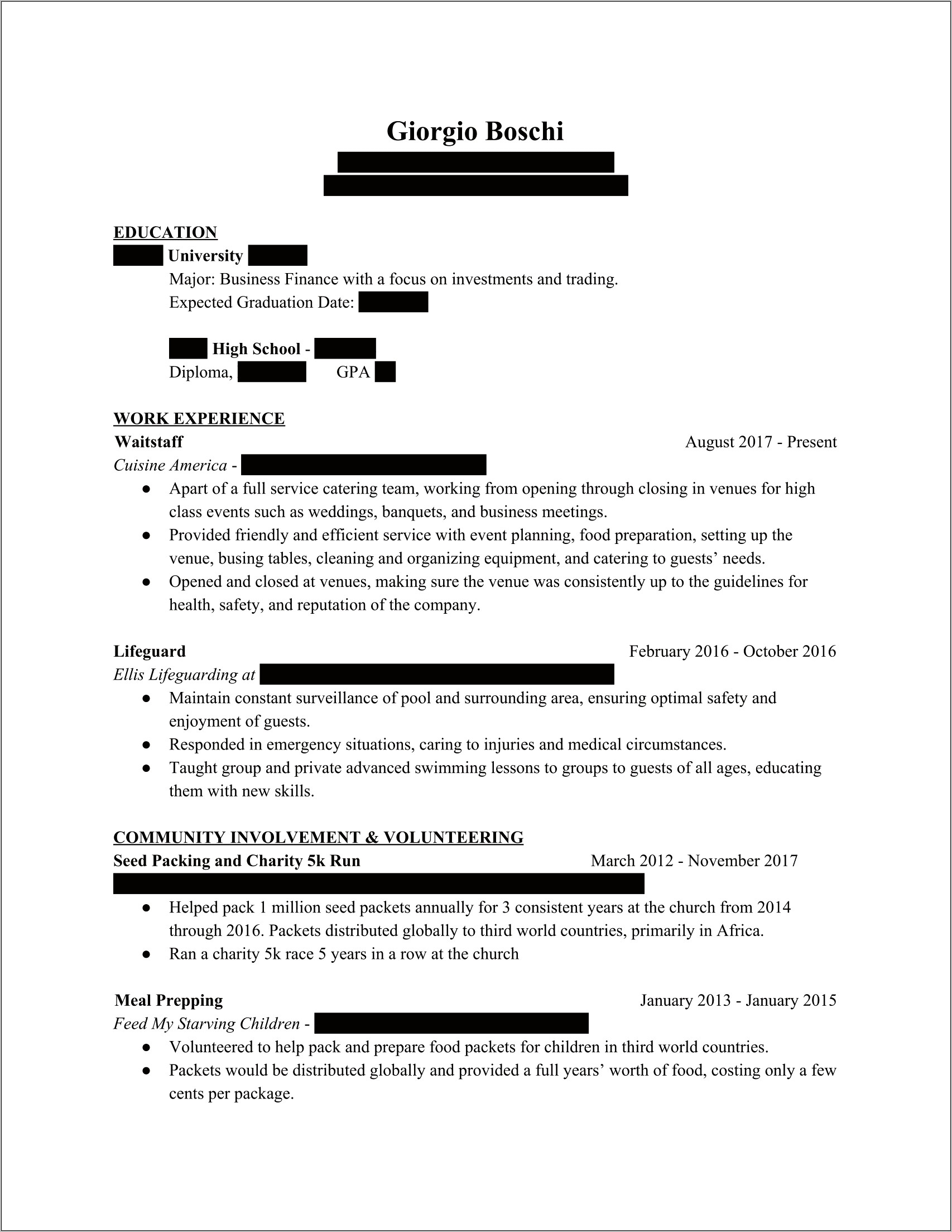 Is Being A Lifeguard Good For College Resume