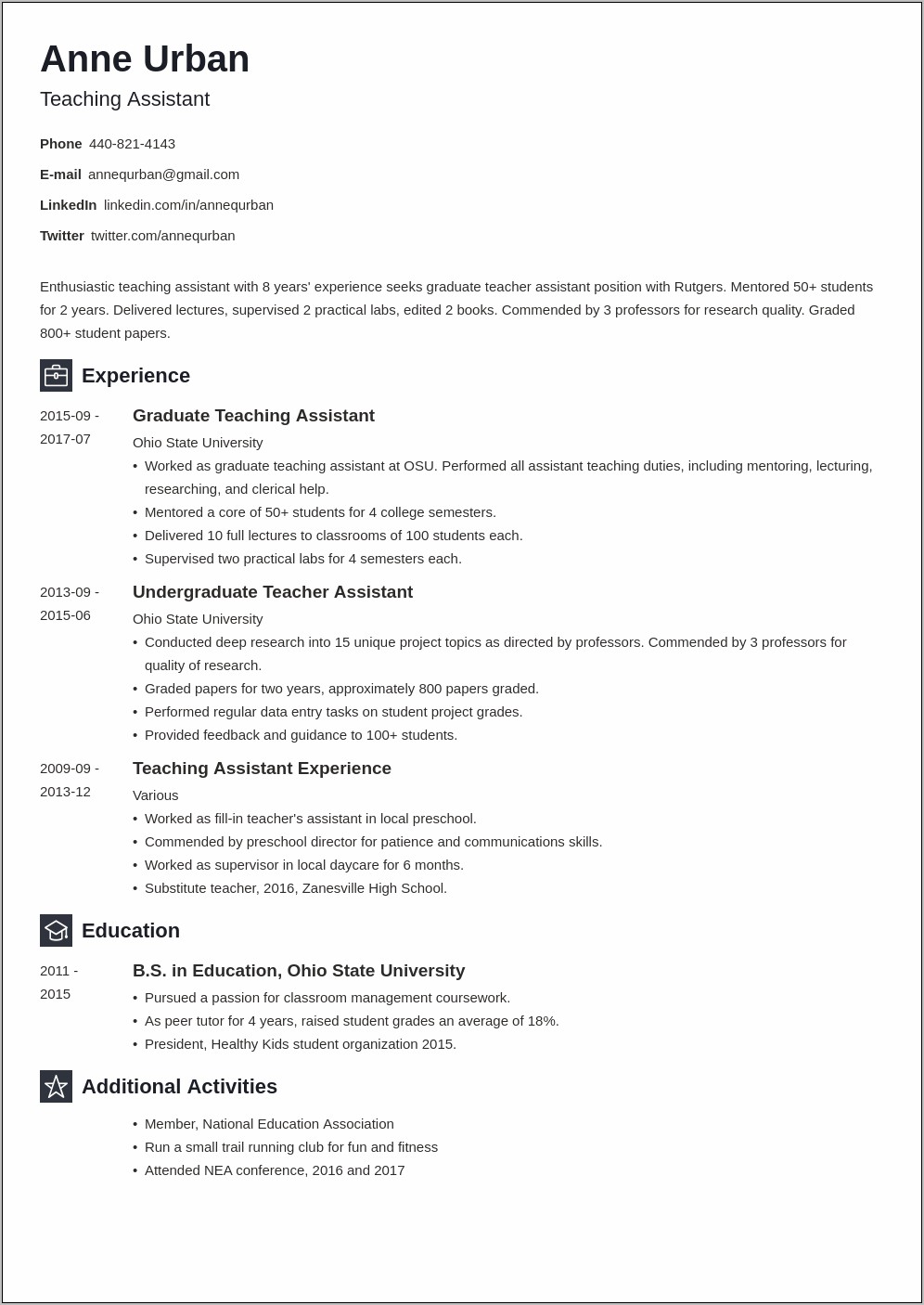 Is Font 11 Good For Resumes