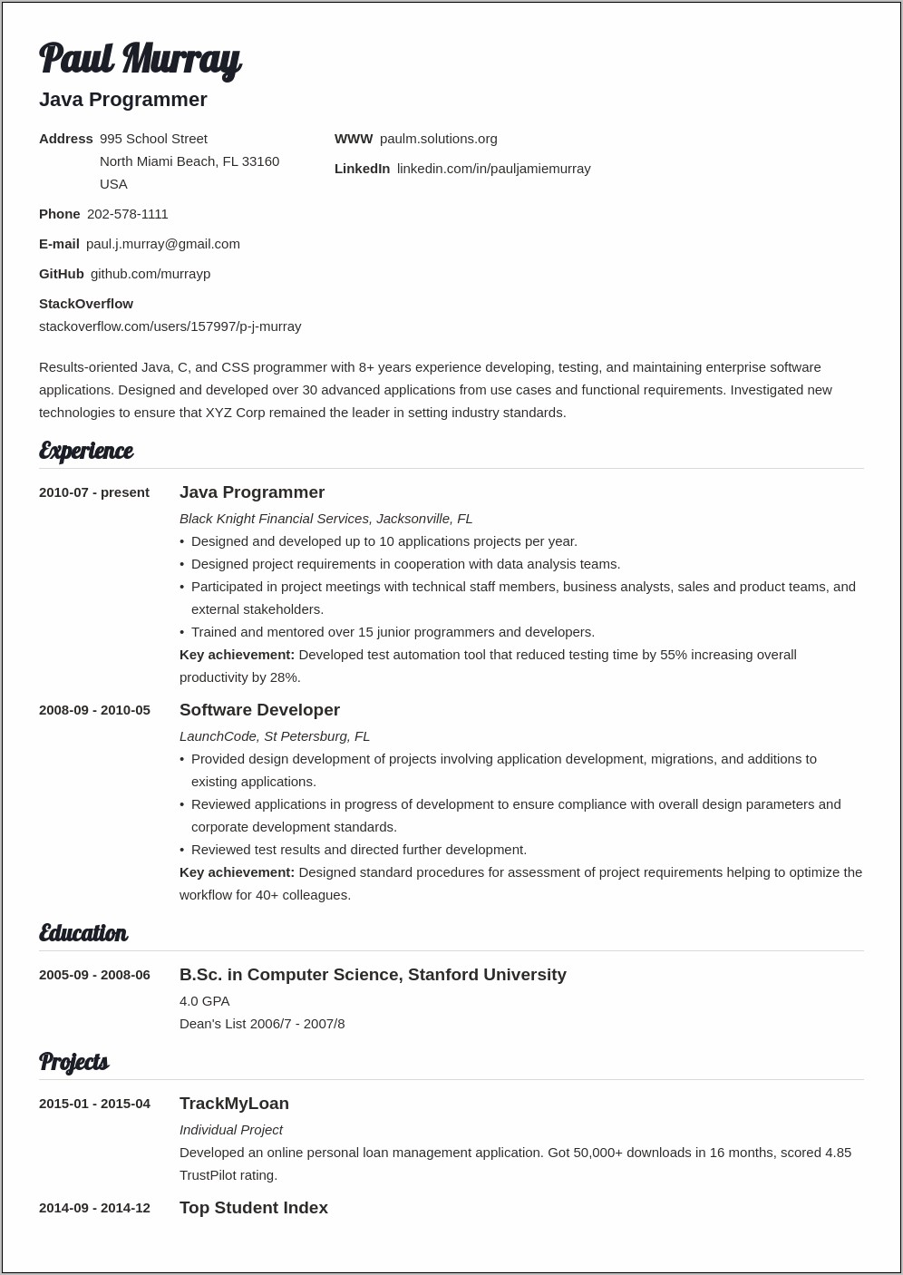 Is It Okay To Put Projects On Resume