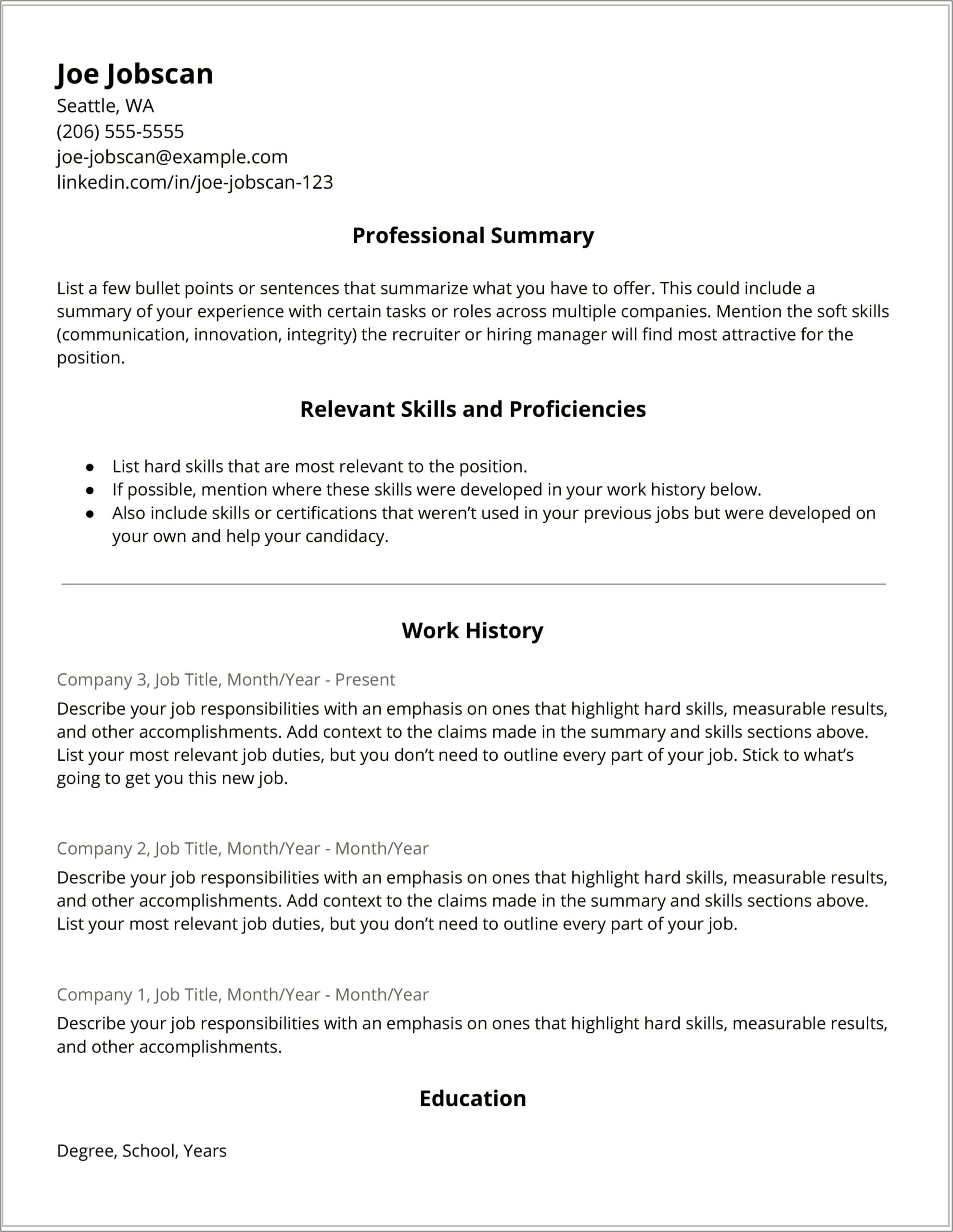 Is Job History Included In Resume