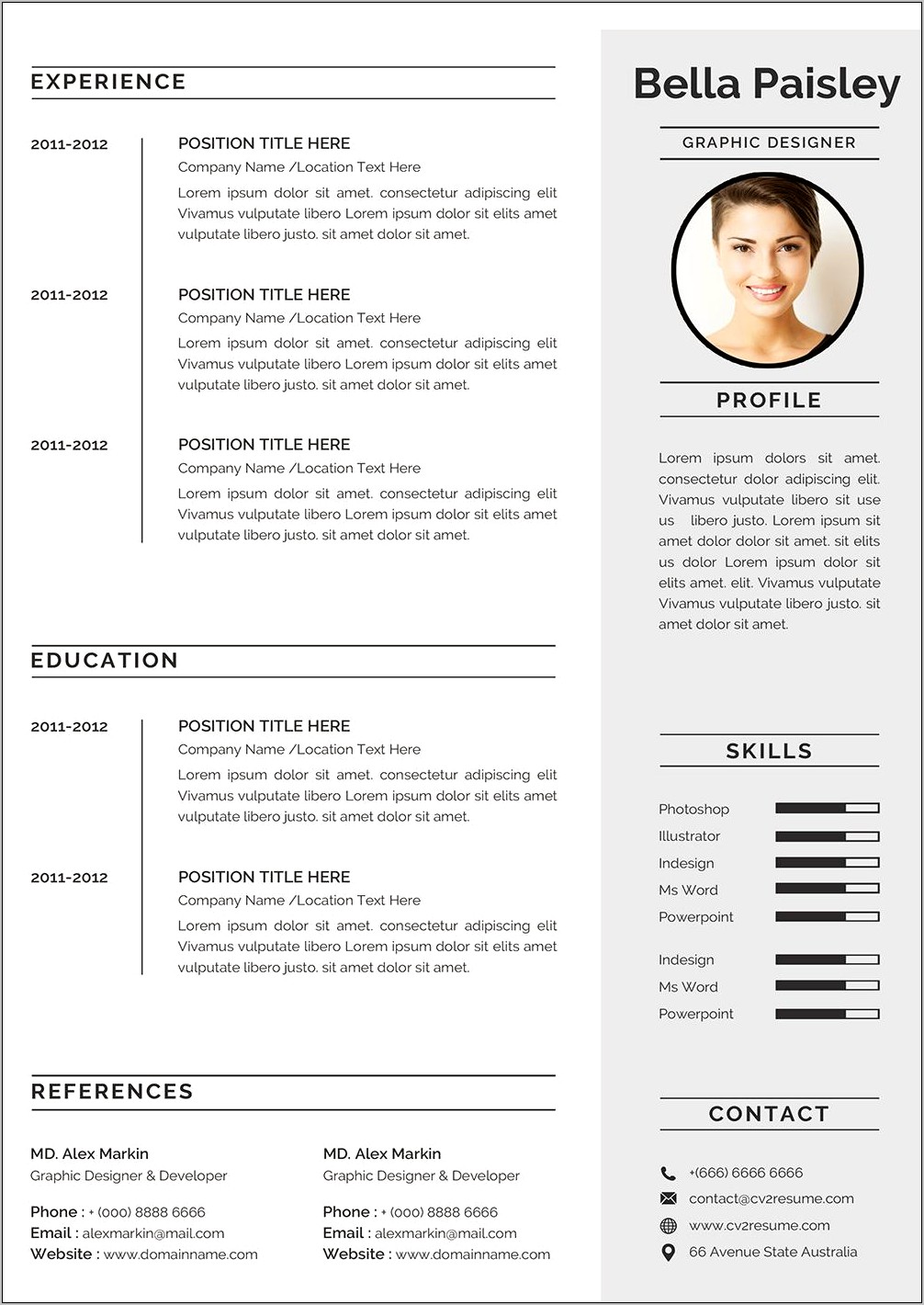 Is There A Resume Template In Word
