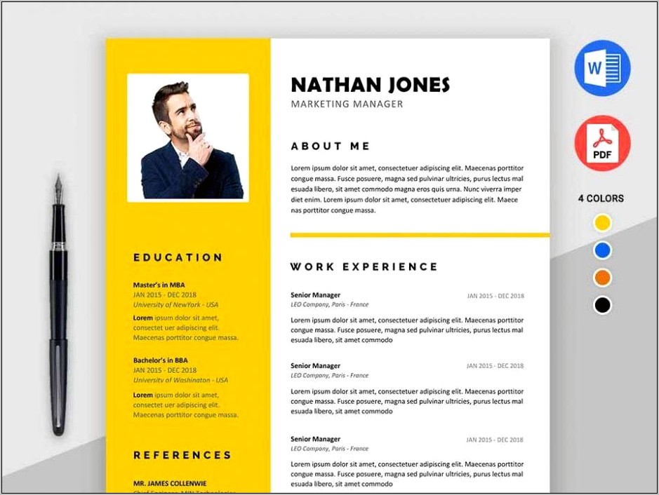 Is There Resume Template On Microsoft Word