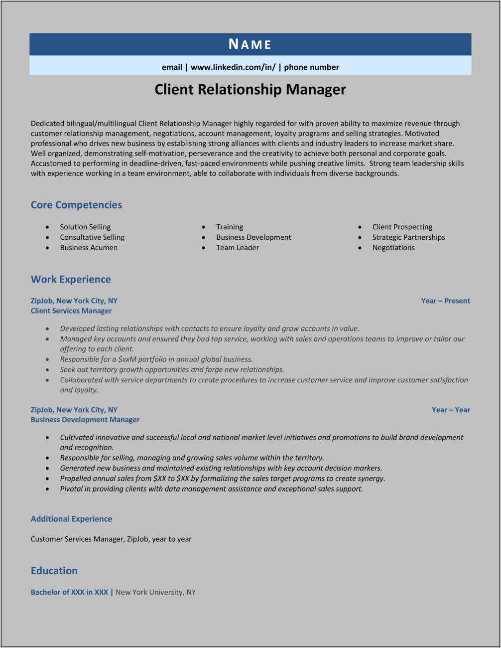 It Business Relationship Manager Resume Examples