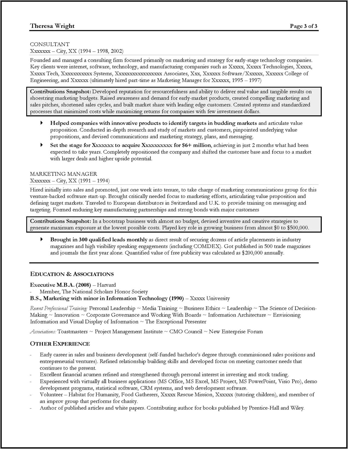 It Director Solution Consultant Manager Resume