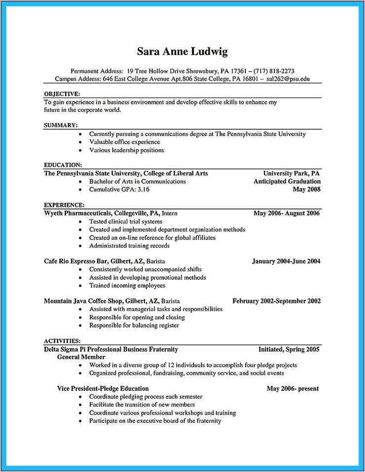 It Manager Position Last Line On Resume