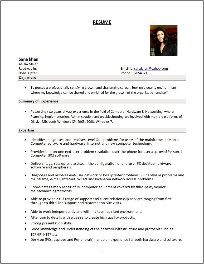 It Systems Administrator Resume Examples