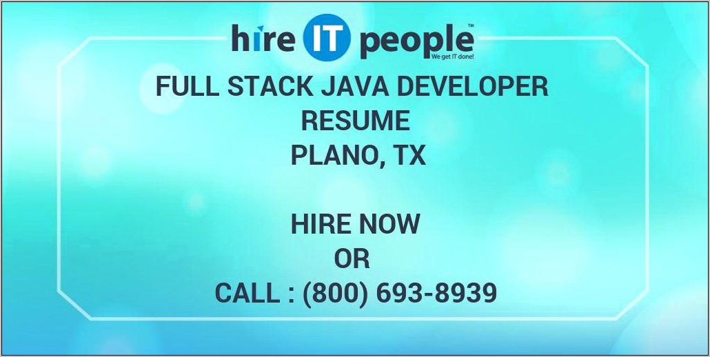 Java Full Stack Bank Domain Resume Job Decsription