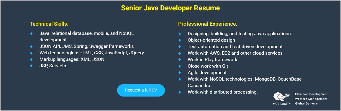 Java J2ee Resume With 5 Years Experience