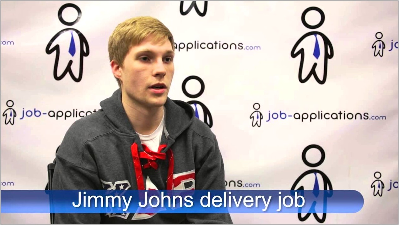 Jimmy Johns Delivery Driver Resume Description