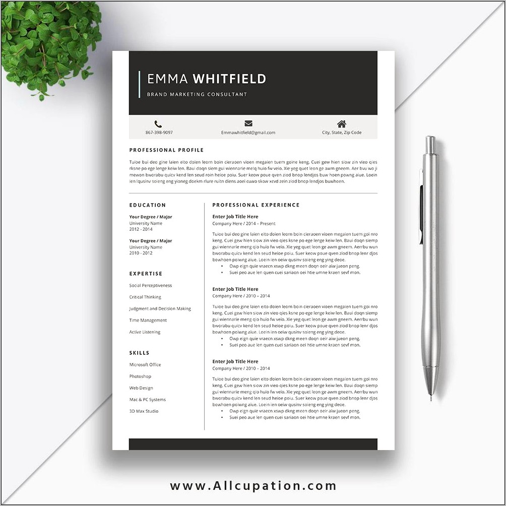 Job Application Letter With Resume Samples