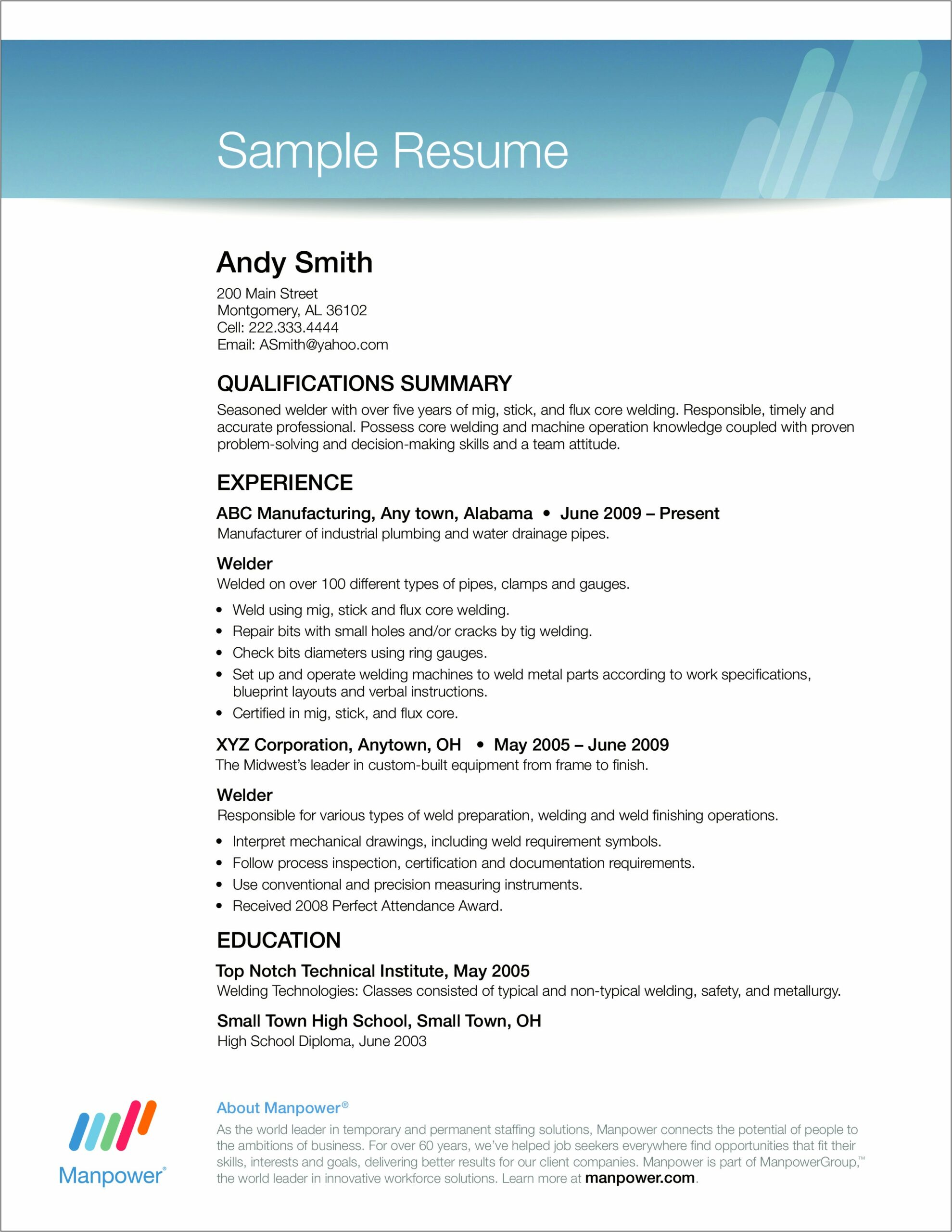 Job Application Simple Resume Format