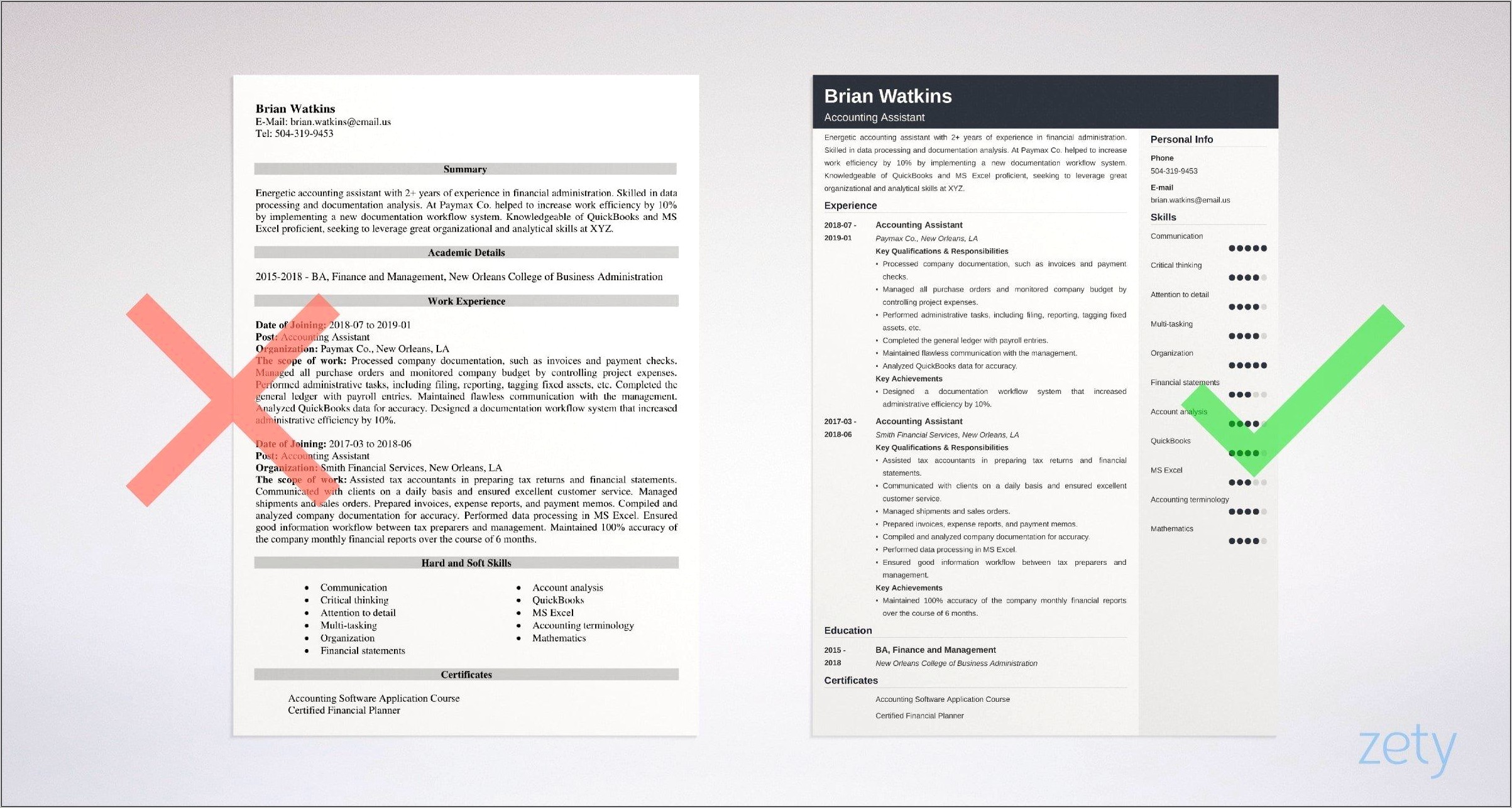 Junior Accountant Resume Sample Doc Download