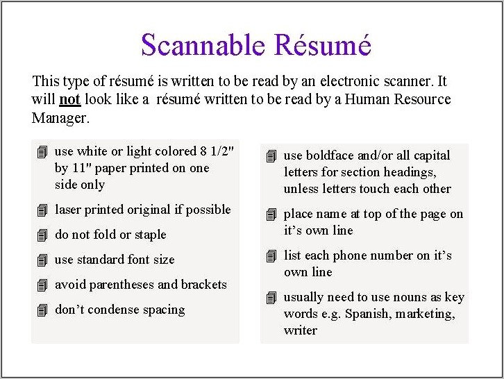 Key Words To Have In A Marketing Resume