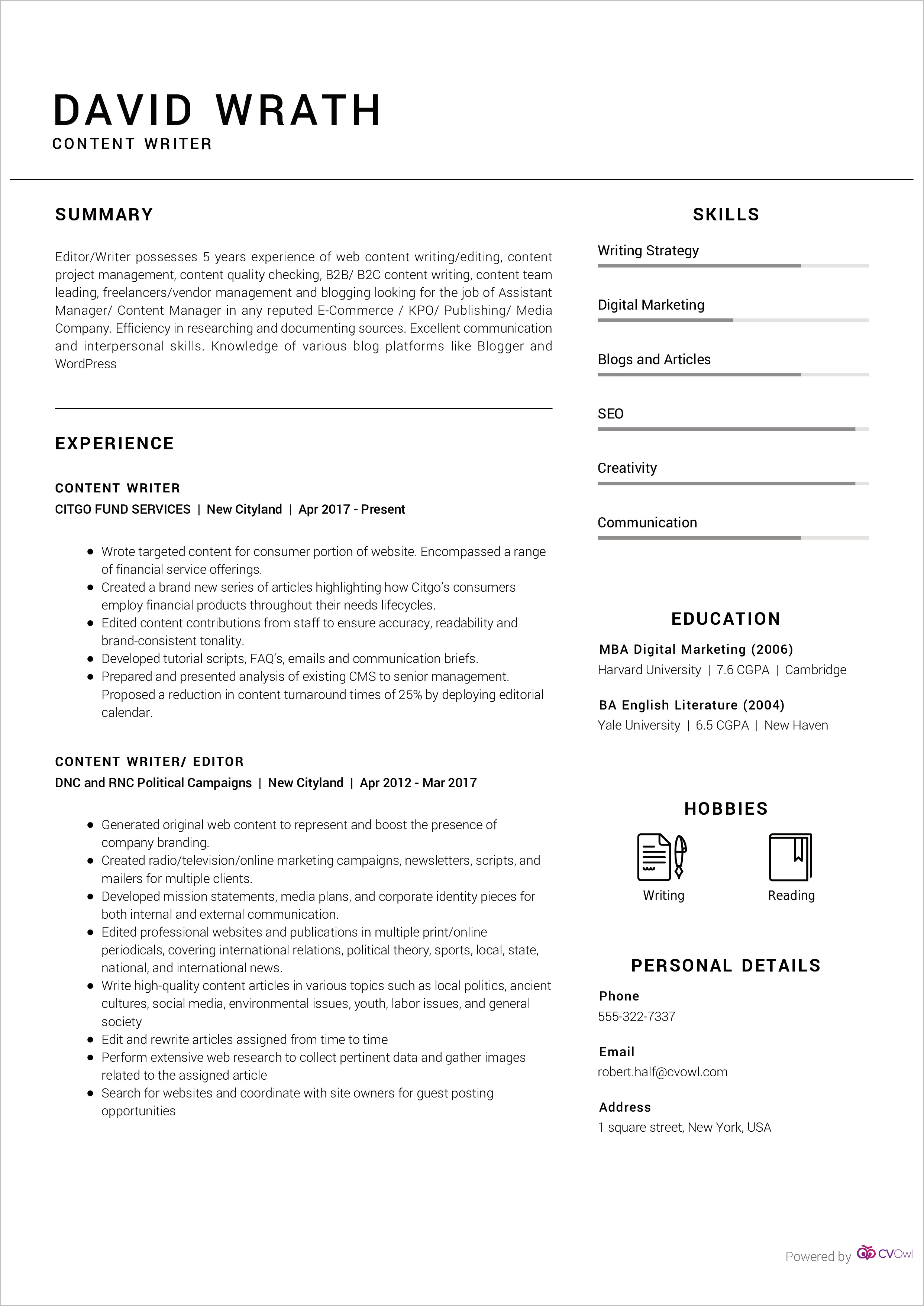 Keywords To Use In A Resume Examples