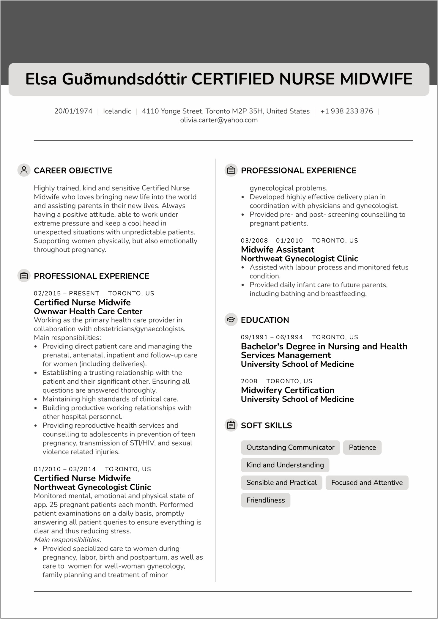 Labor And Delivery Nurse Resume Cover Letter