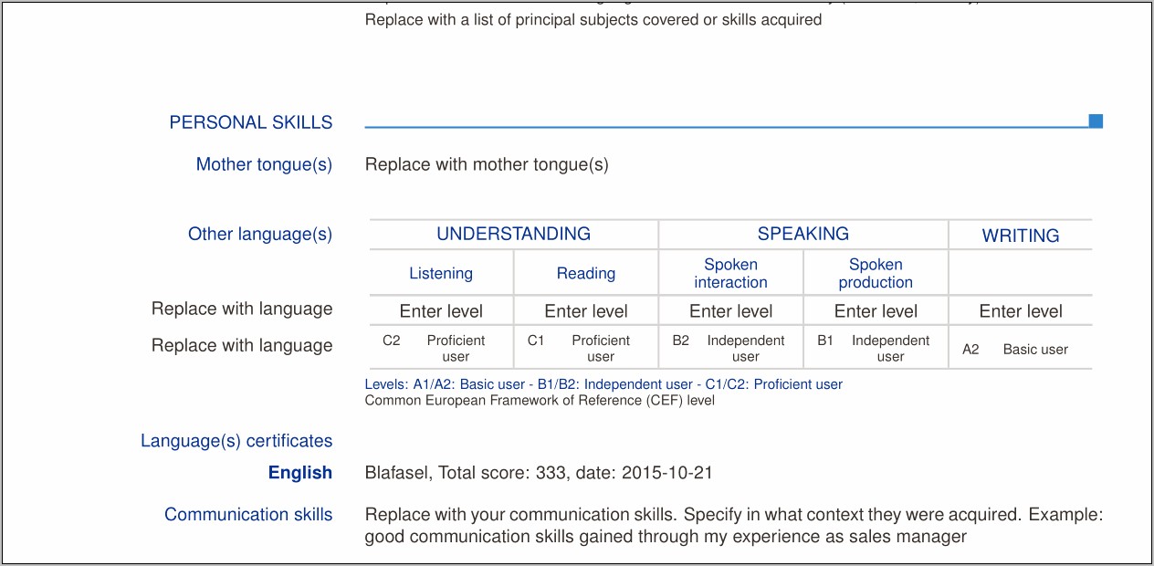 Language Skill To Put On Resume