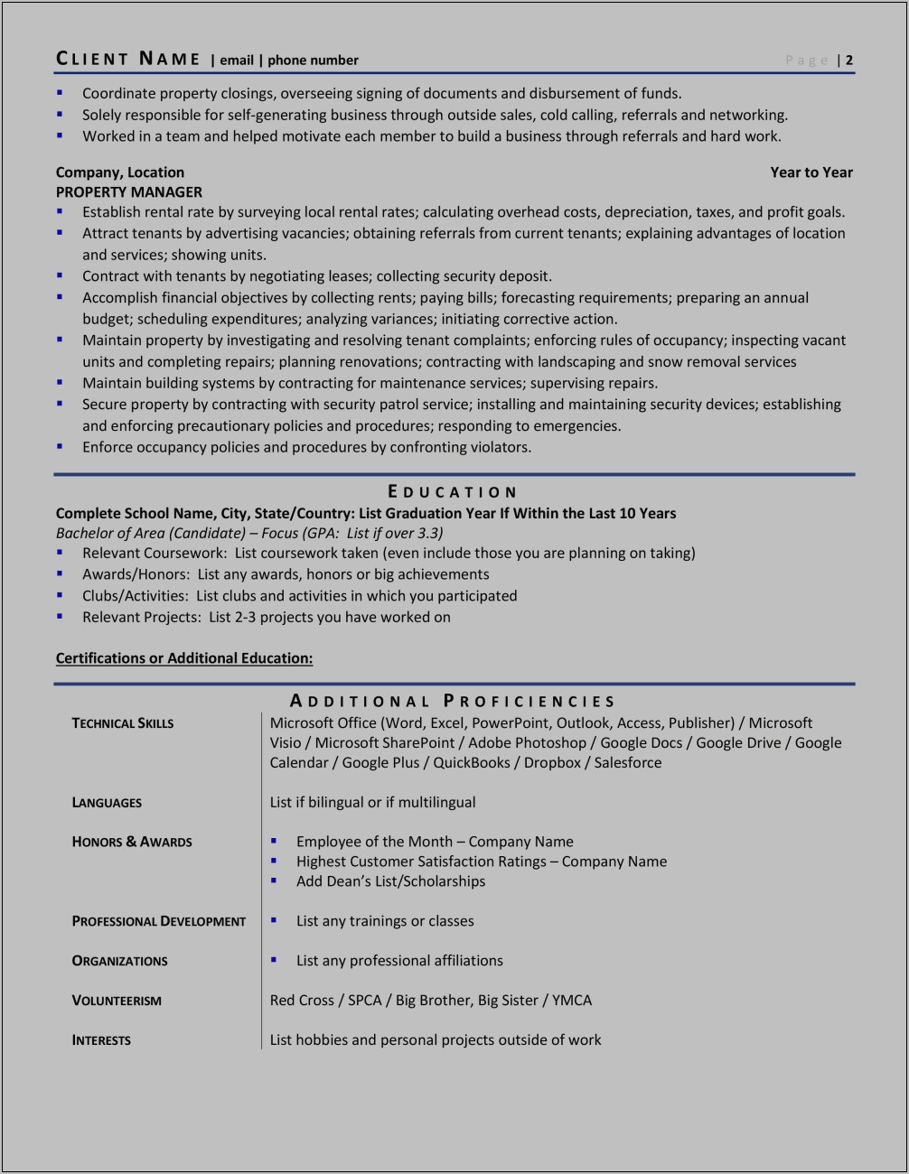 Leasing Consultant Job Description Ist Resume