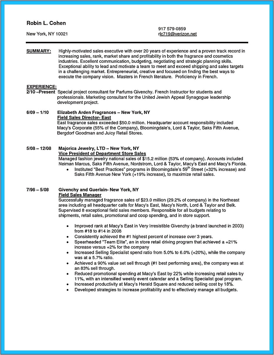 Leasing Consultant Resume Template With No Experience