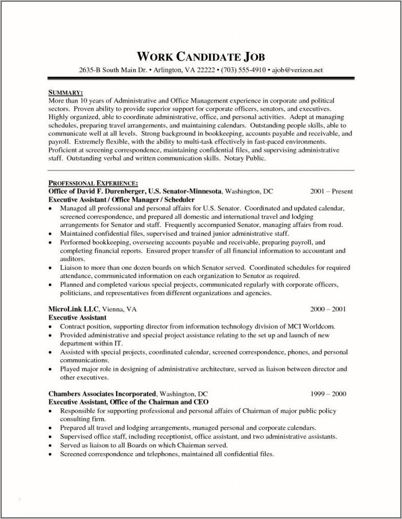 Legal Assistant Resume With No Experience