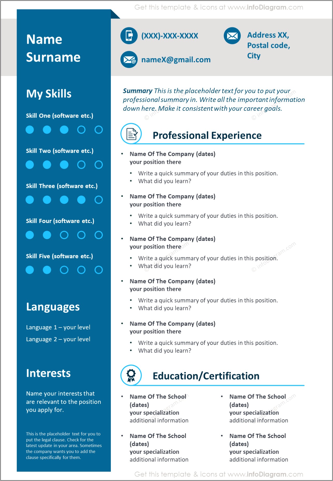 Levels Of Language Skills For Resume