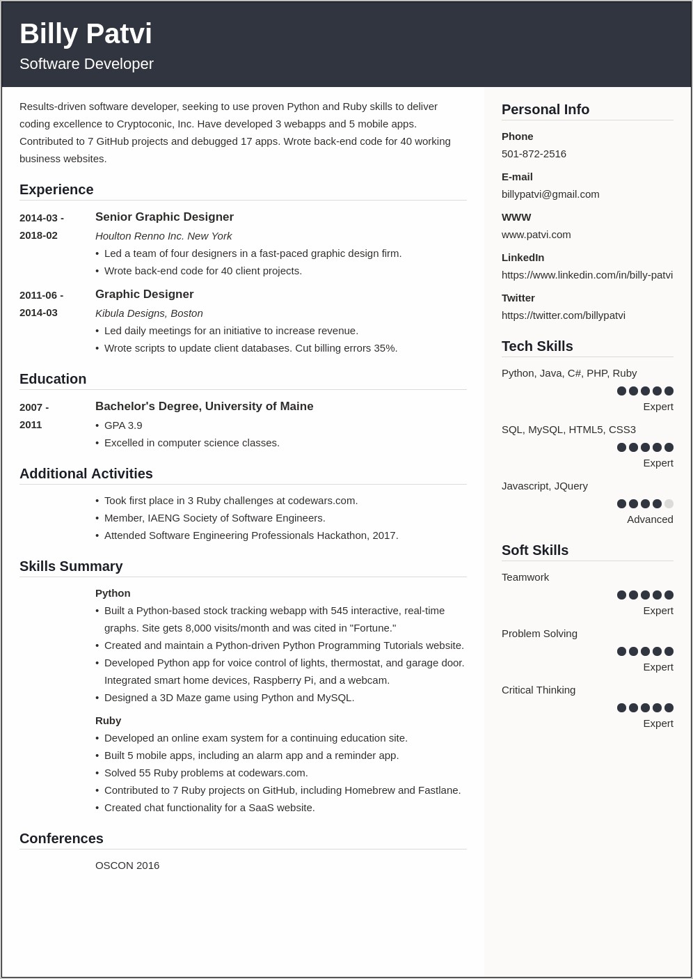 Lewis And Clark College Resume Template