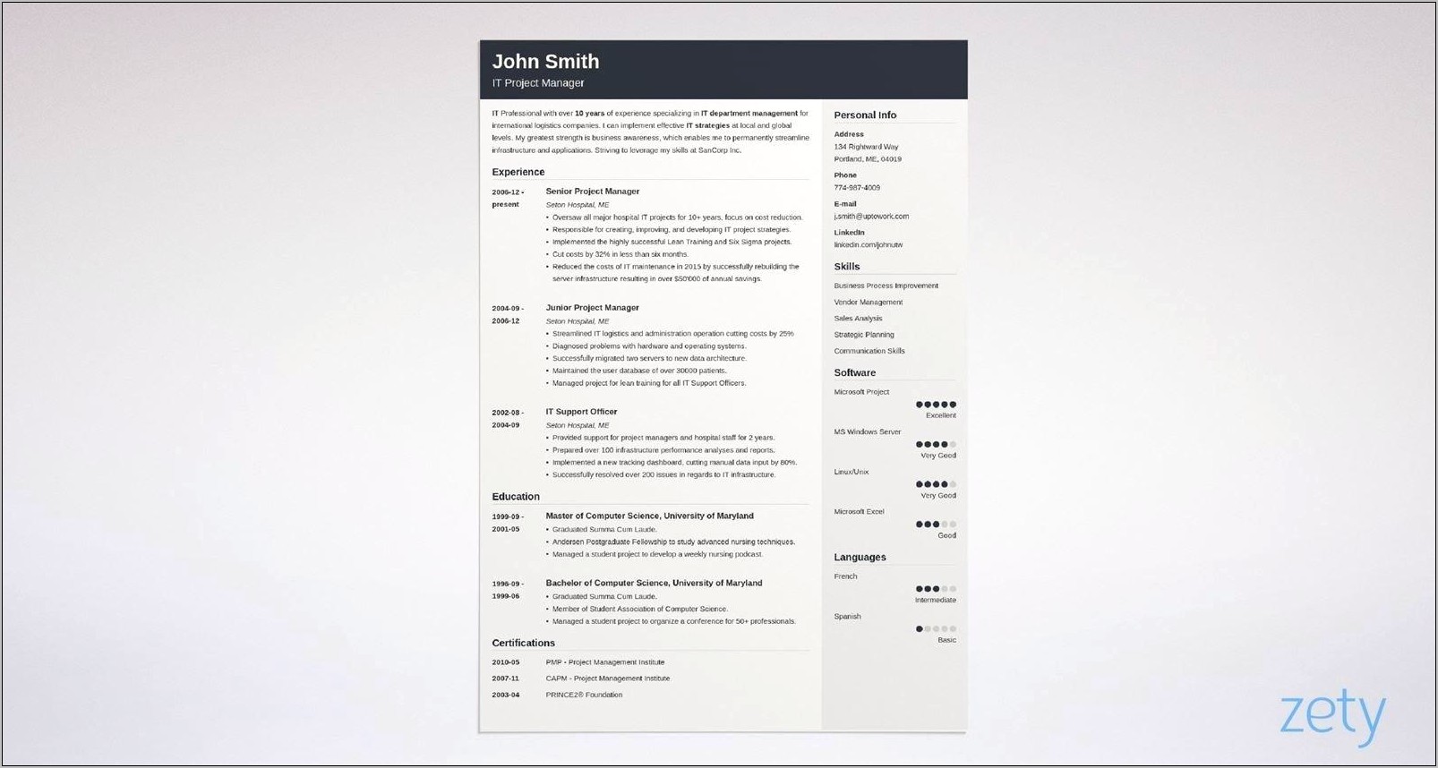 Linkedin Resume Design Theme Microsoft Word