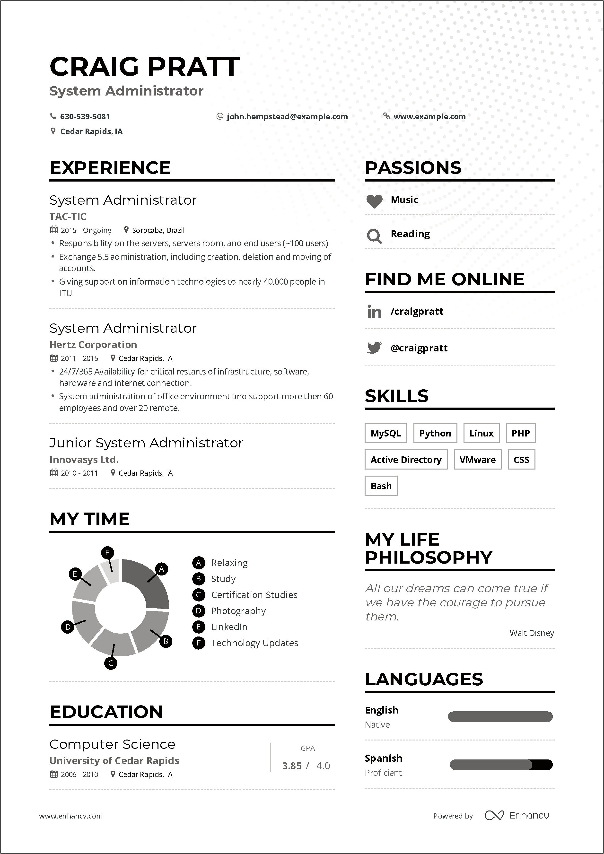 Linux Administrator Resume 8 Years Experience