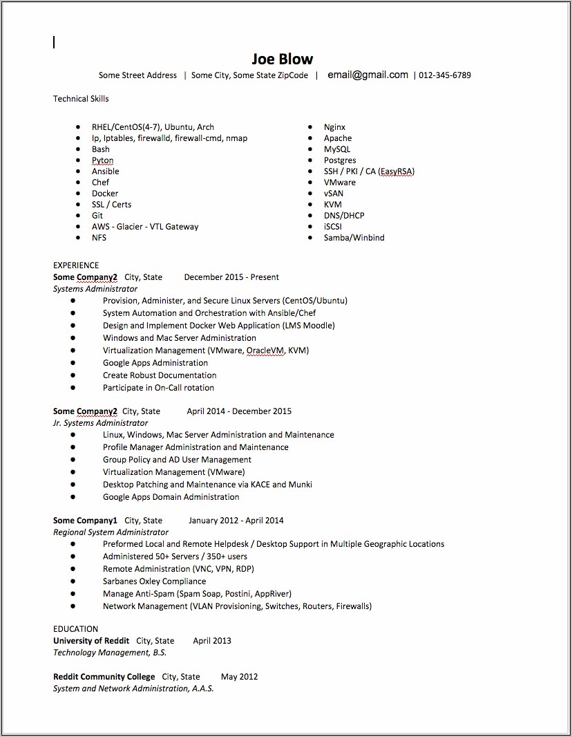 Linux From Scratch Put On Resume