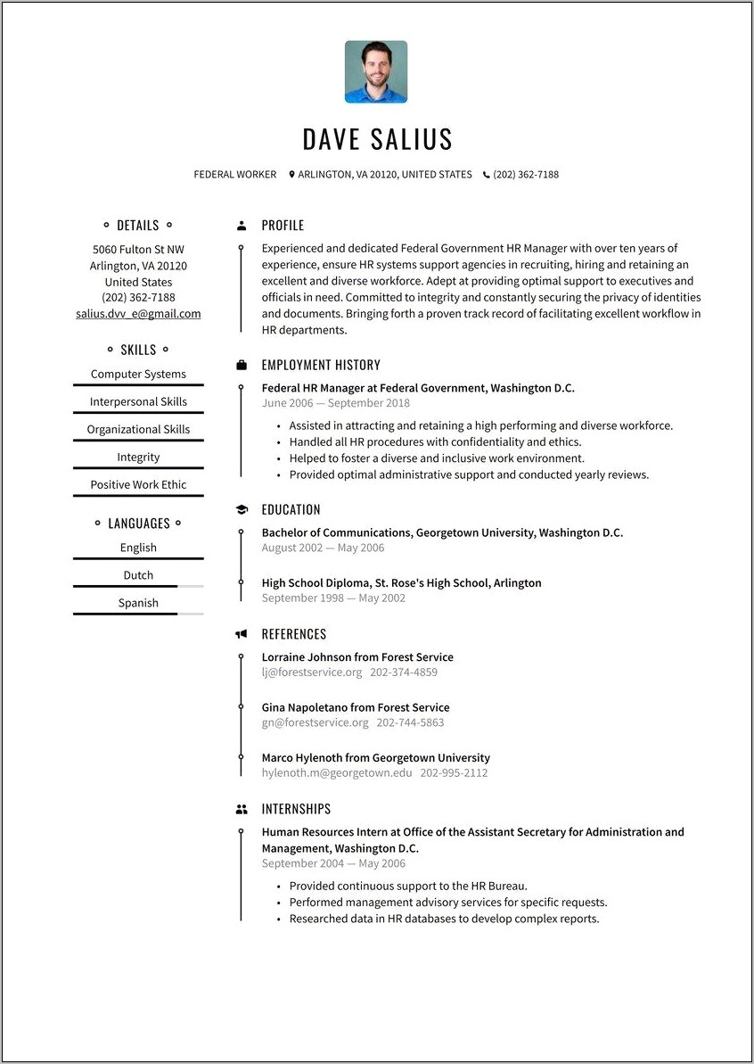 List All Jobs On Federal Resume