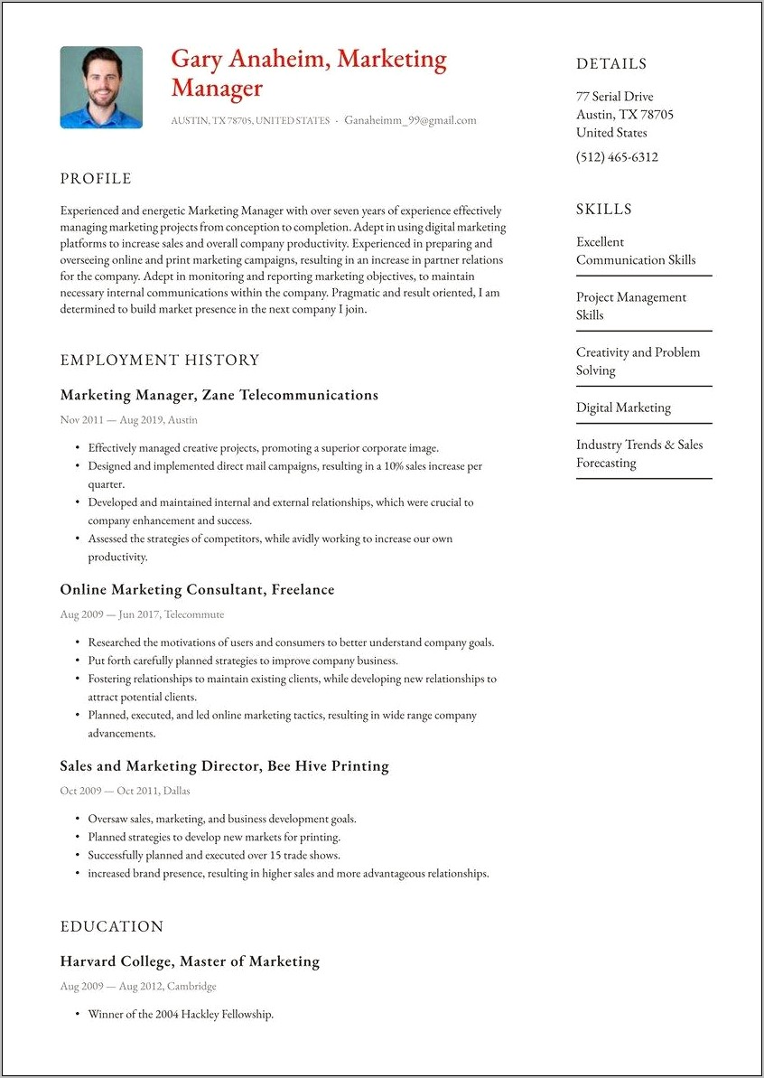 List Marketing Technical Skills On Resume