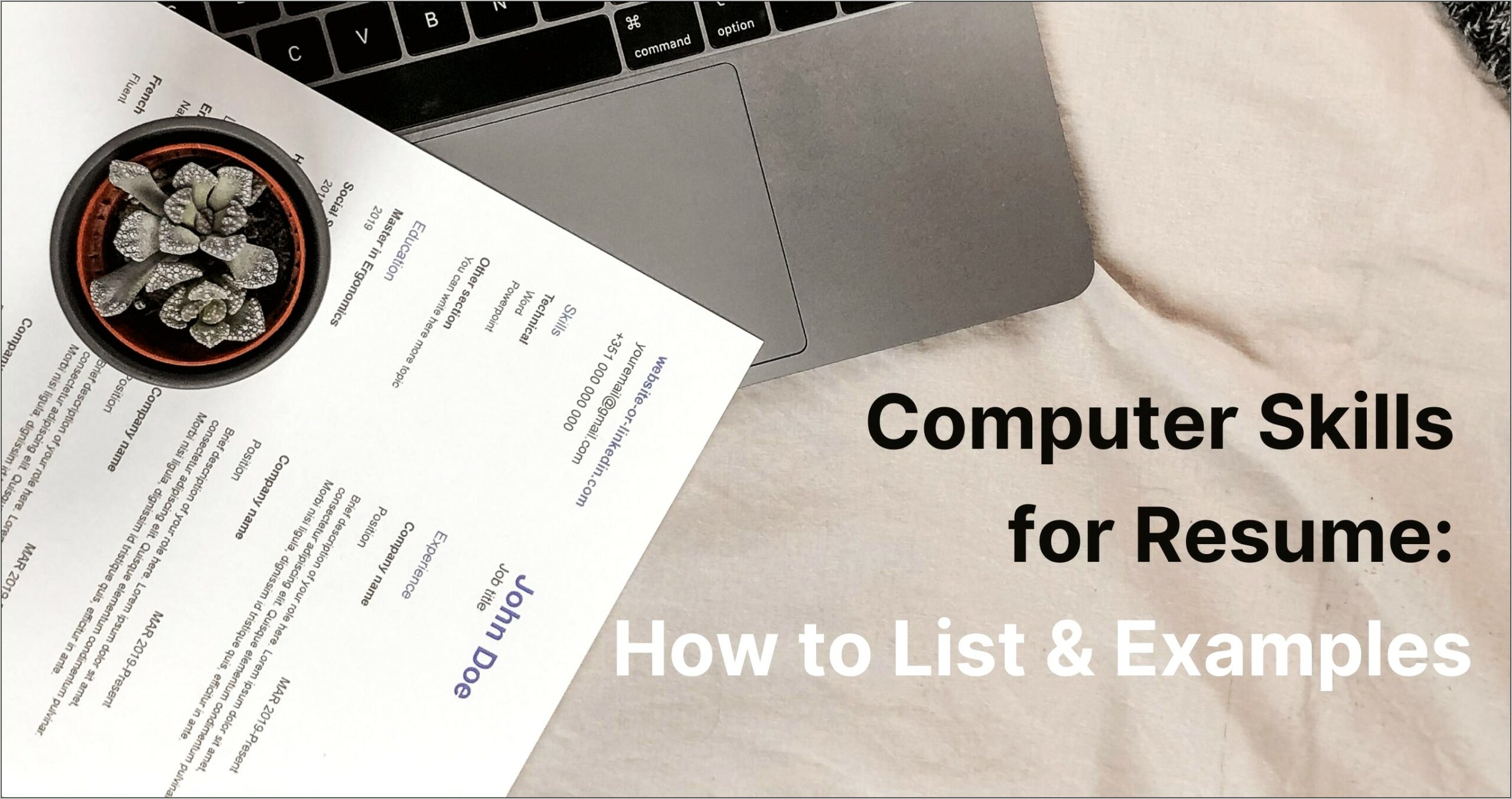 Listing Computer Skills On Resume Examples