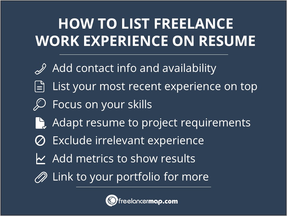 Listing Freelance Work On Resume Examples