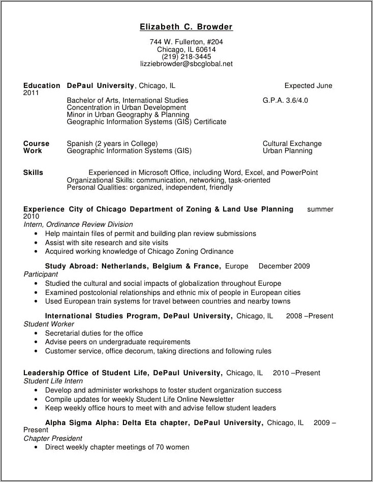 Listing Gis As A Skill On Resume