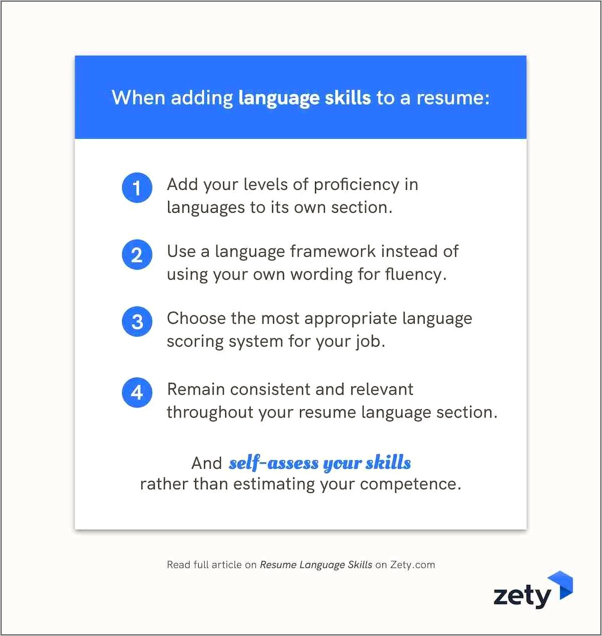 Listing Language Skills On A Resume