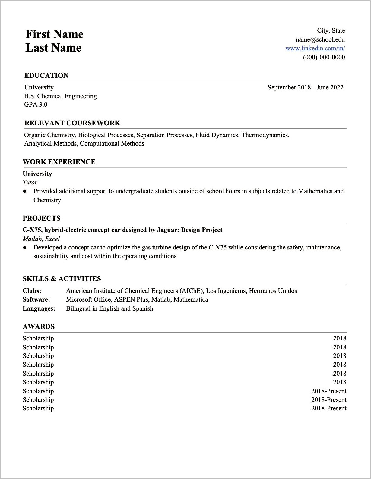 Listing Matlab Experience On A Resume