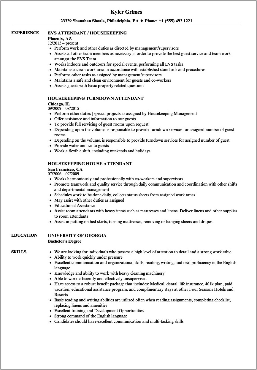 Lobby Attendant Jin Restaurant Job Description For Resume
