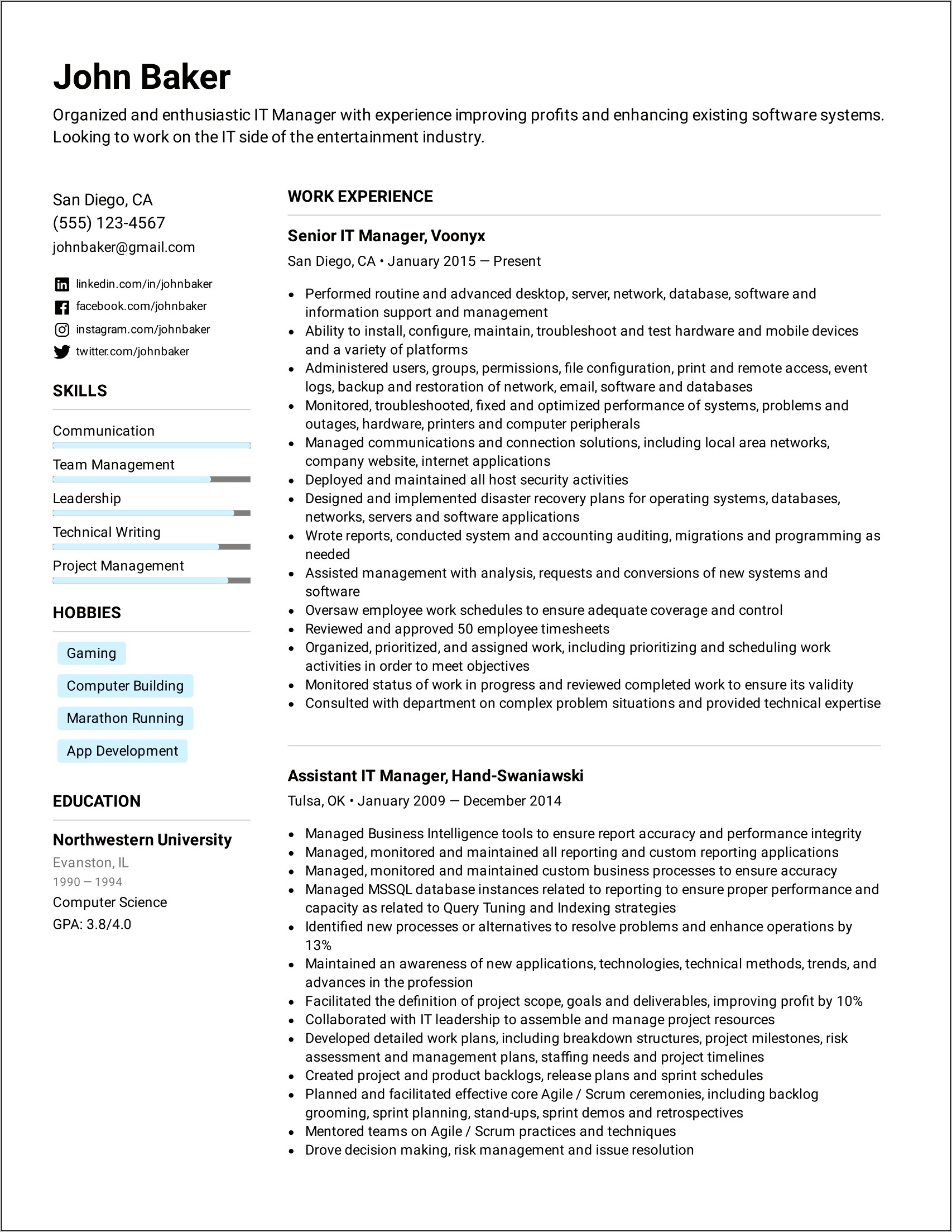 Long Term Care Pharmacy Manager Resume