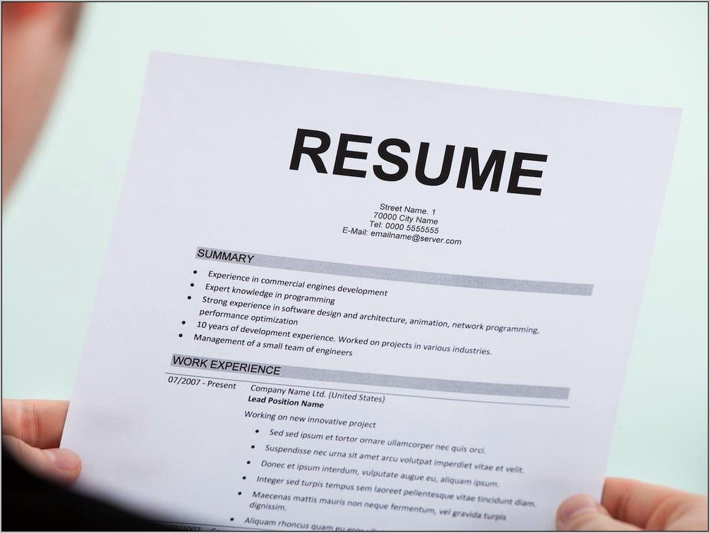 Lower Job Position On Resume