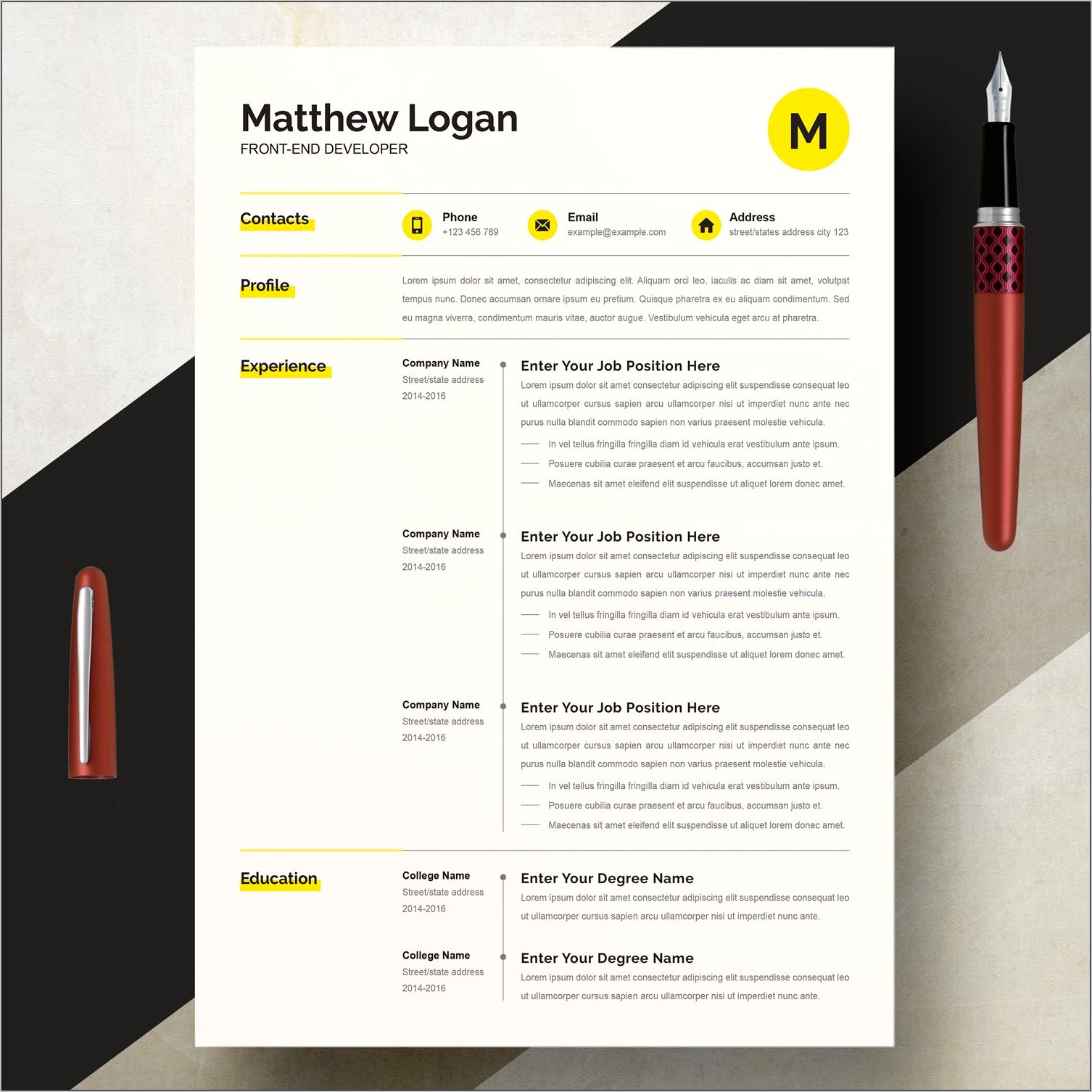 Mac Pages Resume Templates 2016 Free